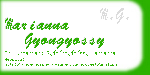 marianna gyongyossy business card